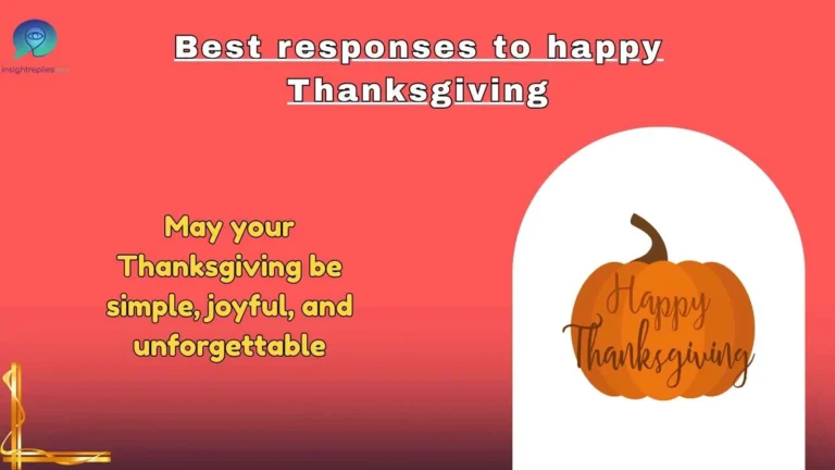 Best responses to happy Thanksgiving
